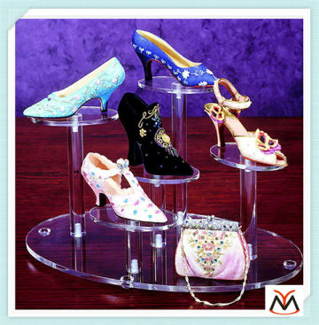 clear acrylic shoes display stand,round acrylic shoes display,acrylic display