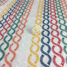 embroidered quality multi color embroidery fabric cotton