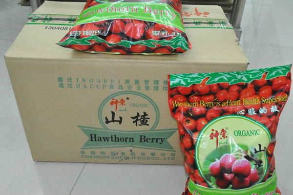 In order to healthy select organic health quick-frozen hawthorn berry fresh fruit