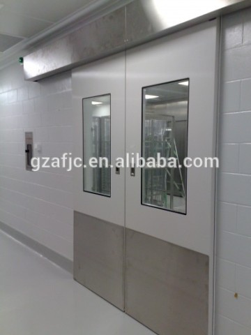 Guangzhou operating room door, hospital surgery room doors, single or double manual airtight swing door for clean room
