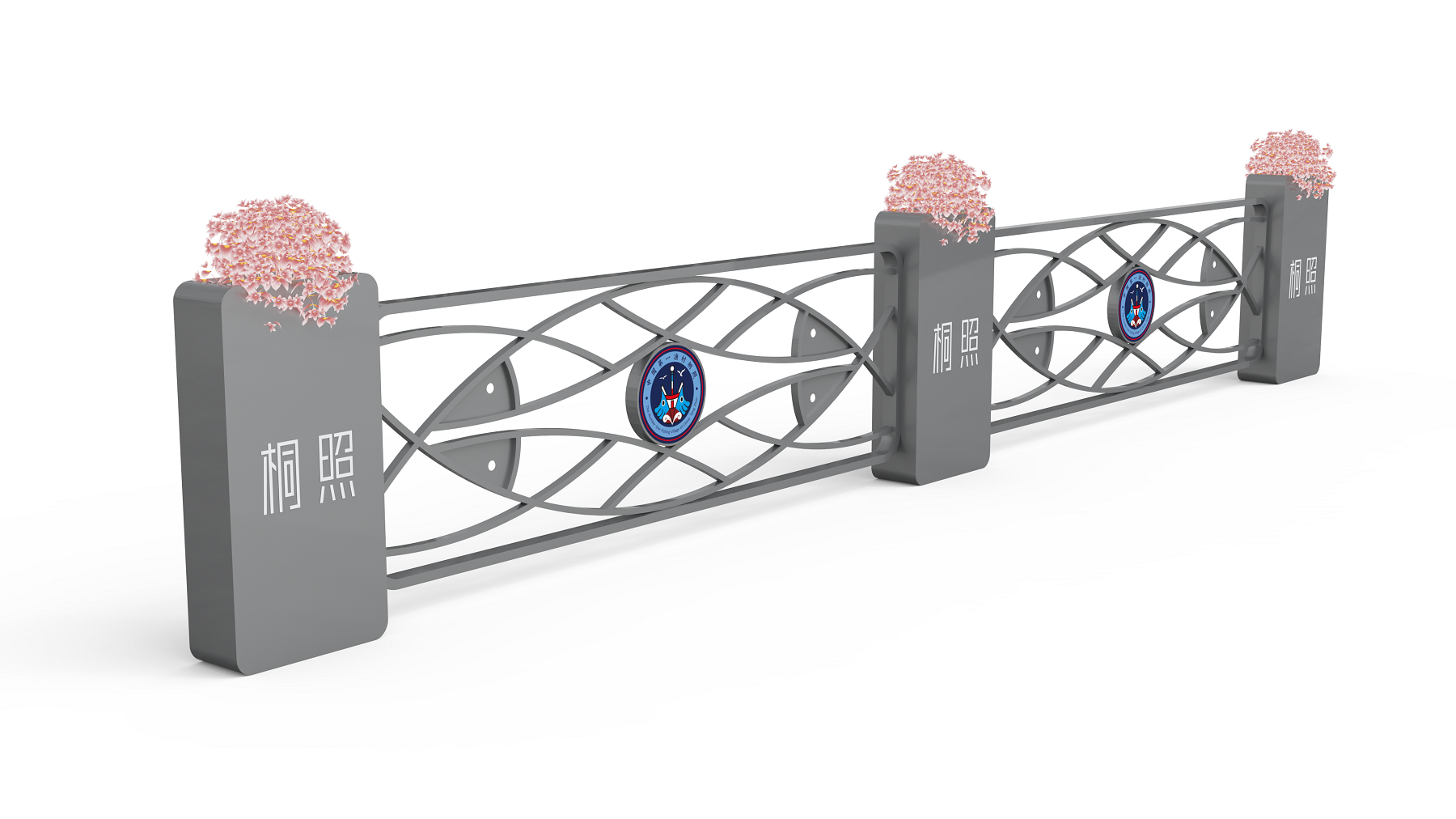 Customizable OEM Modular Landscape Guardrail with Planters Customizable OEM Modular Landscape Guardrail with Planters