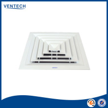 Air flow square diffuser,air diffuser ,air grille, 4-way diffuser, square ceiling diffuser