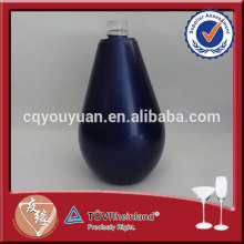 Custom design glass material 500ml blue liquor bottles