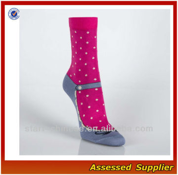 Women's Pink Ballet Shoe Pattern Socks Socks