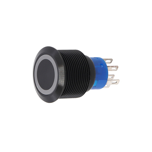 Μαύρο μαύρο ζωή αδιάβροχο διακόπτη 19mm pushbutton