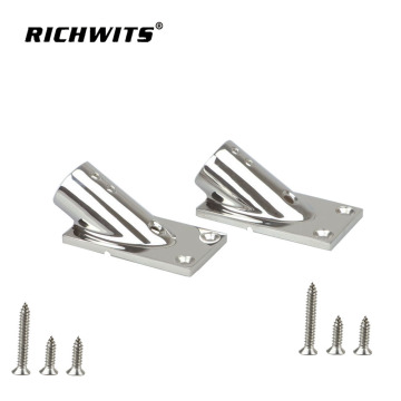 Marine hardware Stainless Steel Rail Base Fitting Rectangular Base 30 Degree 25mm Marine Boat Rectangular Base