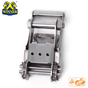 Short Handle Ratchet Stainless Steel Buckle For Webbing