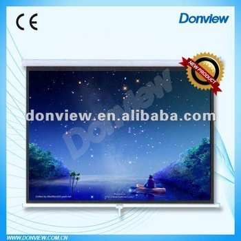 Manual self-lock projector screen