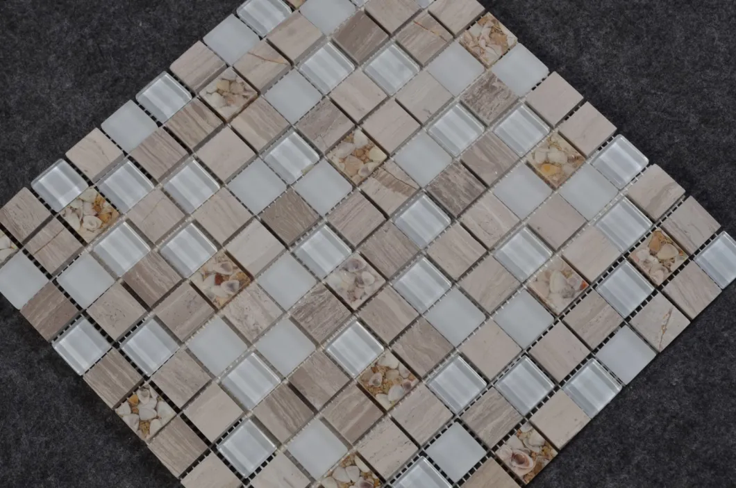 Popular in Ethiopia Manhattan Blend Stone Glass Mosaic Tile Sheets