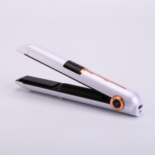 Two in One white  Rechargeable curling styler