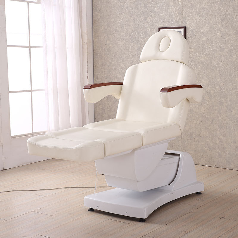 Wholesale white and adjustable folding electric leather massage table