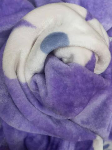 Purple color shiny flannel fleece blanket