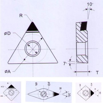 PCD inserts - Milling inserts