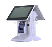 new capacitive touch screen cash register with thermal printer,dual screen for optional