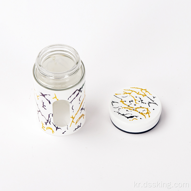 미니 Marbl Jar Spice 세트 부엌 병 유리를위한 항아리 사탕 저장 용기