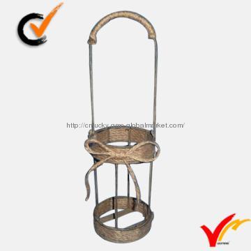 Vintage decorative metal wine busket