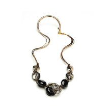 Braided String Necklace with Diamond