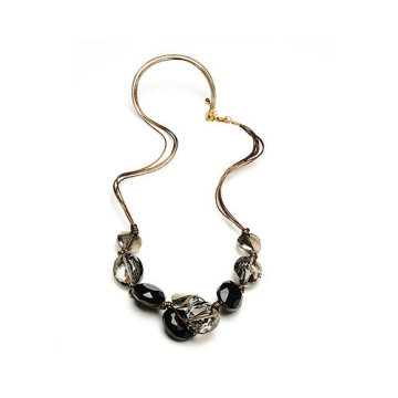 Braided String Necklace with Diamond