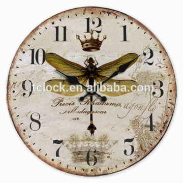 American country style home decor wooden wall clock mdf clock