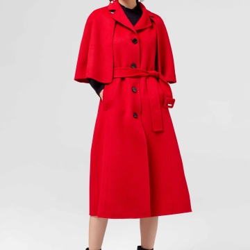 Red Soft Double Faced Coat