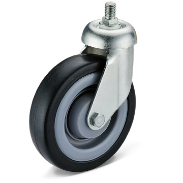 Black Rubber Screw Movable Casters