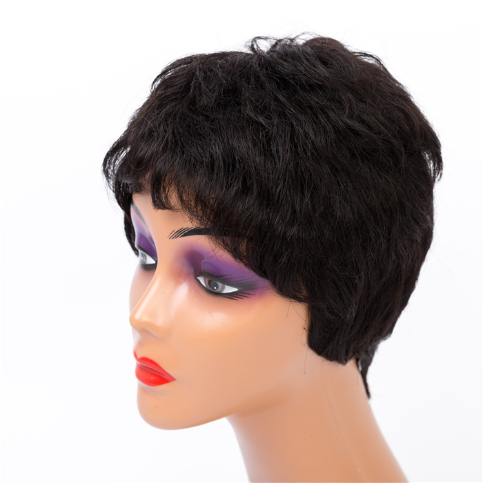 Wholesale Unprocessed Virgin Brazilian Human Hair Short Cut  Wigs For Women Human Hair