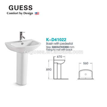 Pedestal basin bathroom sink pedestal sink