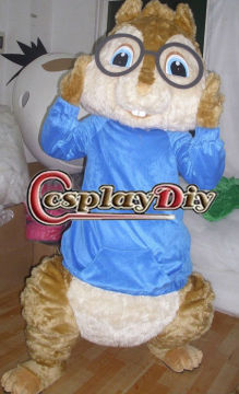 Lovely animal mascot Chipmunk Simon costume from a classic film character