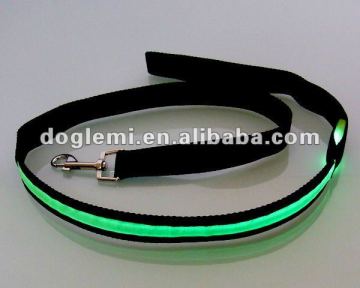 hot sale lighted LED dog lead, safety Flashing light dog leash