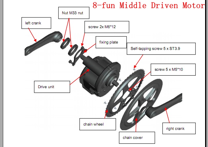 electric bike crank motor