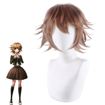 35cm Short Brown Synthetic Wig - Danganronpa Chihiro Fujisaki Cosplay Wig