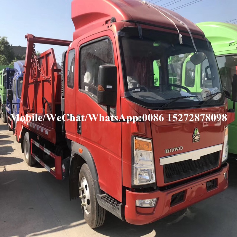 Howo Skip Carger Bassbage camión (3) HOWO Skip Loader Garbage Truck (3)