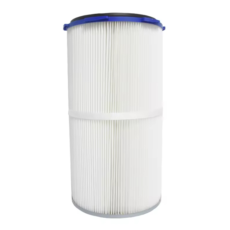 0.3 mikron silindirik polyester toz kartuşu hava filtresi 0.3 Micron Cylindrical Polyester Dust Cartridge Air Filter