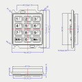 Mini encrypting metaly pin pad ho an&#39;ny takelaka pos