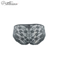 Womens floral lace sexy transparent bra panty set