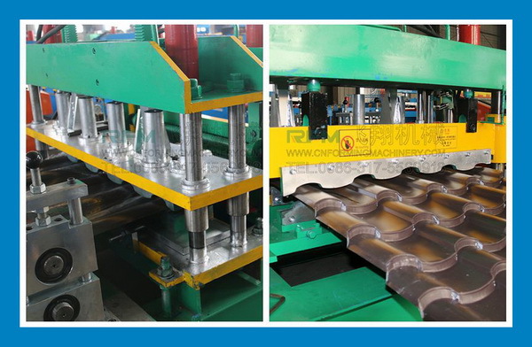 Color steel Glazed tile roll forming machine on line