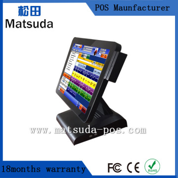 15 inch restaurant touch screen pos system with pos software