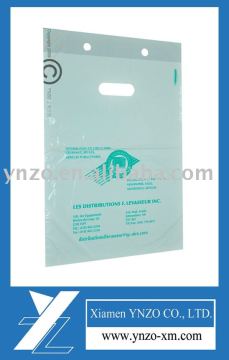 Die cut handle white plastic blocked Bag