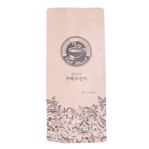 Clear Laminated Material Kraft Paper Bag Untuk Desain Kemasan Makanan Makanan Stand Up Pouch Kraft