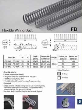 Flexible Trunking, Flexbile Duct, Flexible wiring duct, Flexible cable Trunking, Flexible cable Duct, Flexible PVC Trunking
