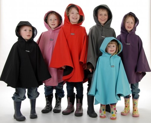 Waterproof PU Rain Poncho Kids