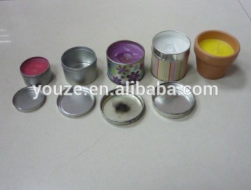 Round tin box for carry candle