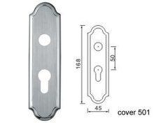stainless steel metal door lock faceplate