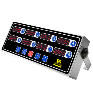 Stainless Steel Burger Calculagraph Mechanical Timer - 8 Channel Commercial Digital Kitchen Timer