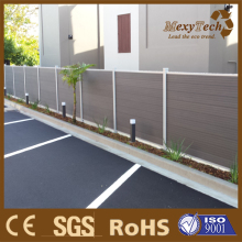 teak color outdoor wood plastic composite privacy fence