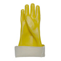 Gelbe PVC-beschichtete Handschuhe Jersey-Liner 35cm