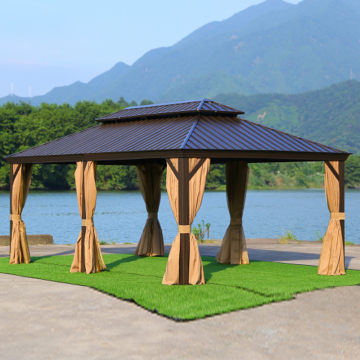 Waterproof Aluminium Pergola Gazebo: 12x20 Backyard Modern Roof Solution