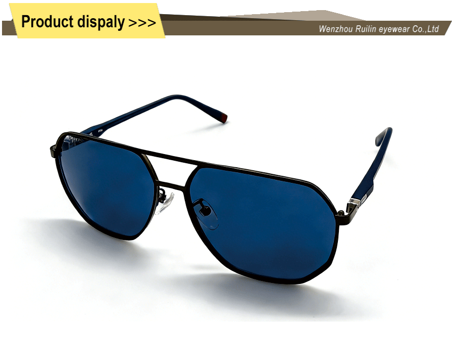 Óculos de sol HD com armação de metal HD Sunglasses with Metal Frames