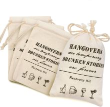 Bachelorette Hangover Kit Cotton Gift Bag