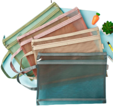 See-Through Mesh Document Organizer with Zipper
